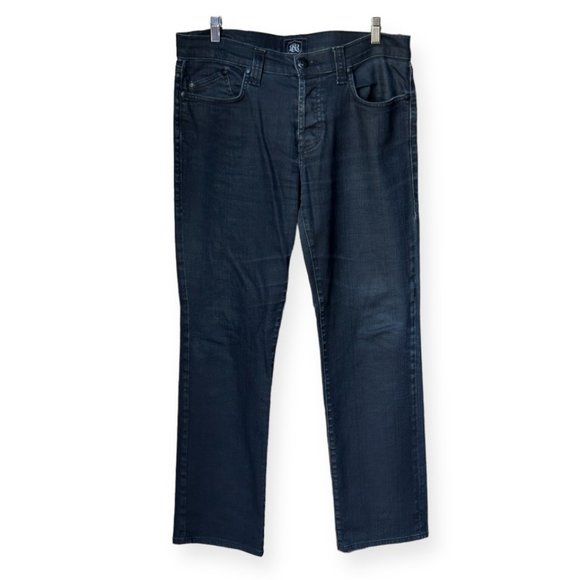 Rock & Republic Men's Slim Straight Black Denim Jeans - Picture 1 of 15